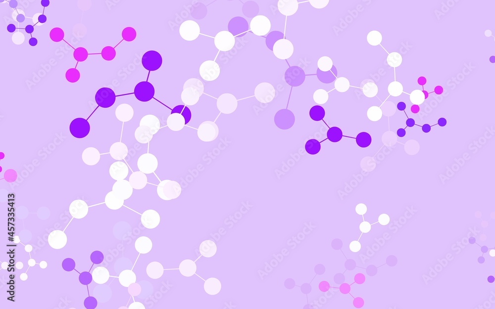 Aufkleber light pink, blue vector background with forms of artificial intelligence.