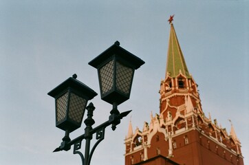 Fototapeta na wymiar street lamp near Moscow Kremlin