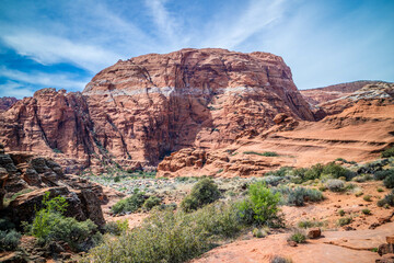 Mountain Ridges in Snow Canyon State Park, Utah