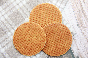 round baked fluted belgian waffles