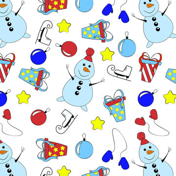 funny pattern for christmas and new year