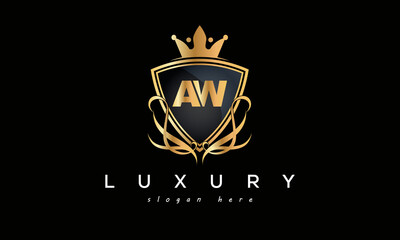 AW creative luxury letter logo