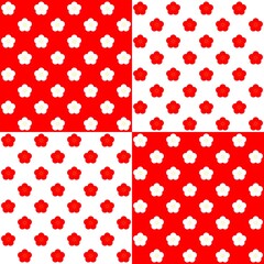 梅の花の背景素材　和風イラスト素材