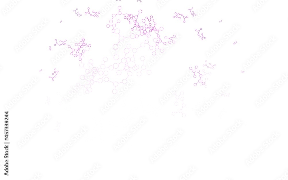 Poster light purple vector template with artificial intelligence structure.