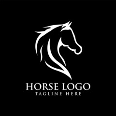 Horse silhouette Elegant Logo Symbol Vector design template