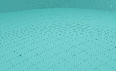 Zielony delikatny kolor morski zielono niebieski wzór sieci. 3d render