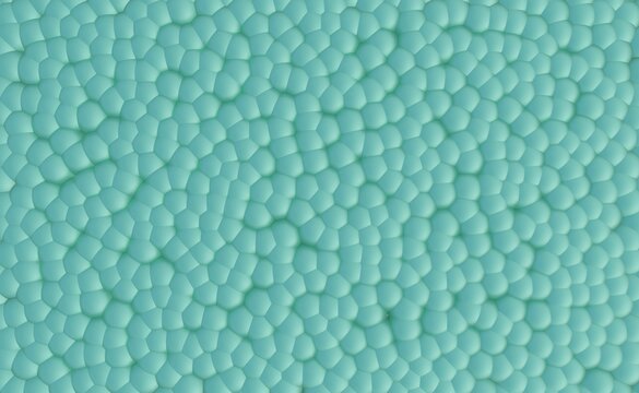 Struktura małe kuleczki styropianu na miętowym jasno zielonym tle. 3d render