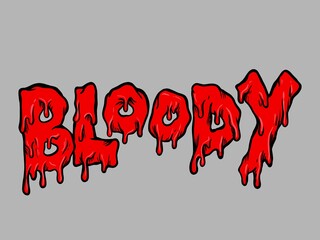 bloody text dripping