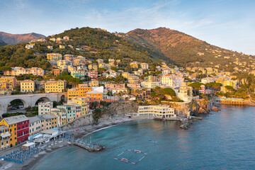 Fototapeta premium The town of Bogliasco. Italy mediterranean coast.