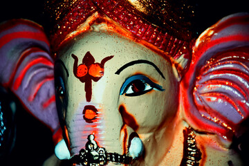 Beautiful idol of Lord Ganesha, elephant-headed Hindu God, Ganesh Chaturthi is the most famous...
