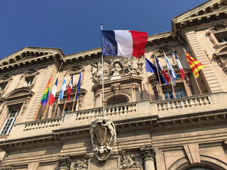 View of the original part of Marseille's City Hall which includes the Puget Pavilion, the part overlooking the port. It has a balcony with a magnificent view over La Bonne Mère and the Old Port.