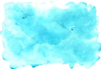 Hand drawn abstract blue watercolor background 