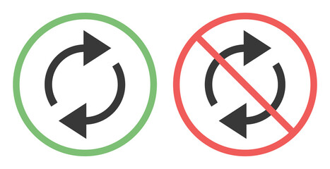 No change sign. Replace, refresh and update icon vector illustration.