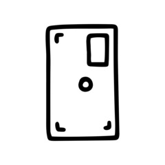 phone case line vector doodle simple icon