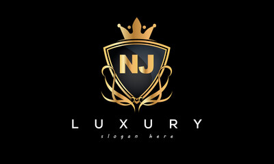 NJ creative luxury letter logo