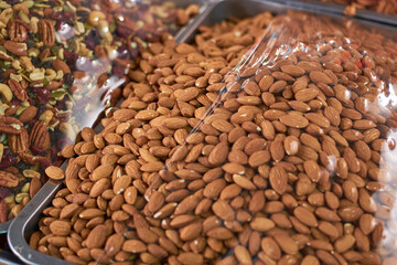 Variation of nuts in the market.