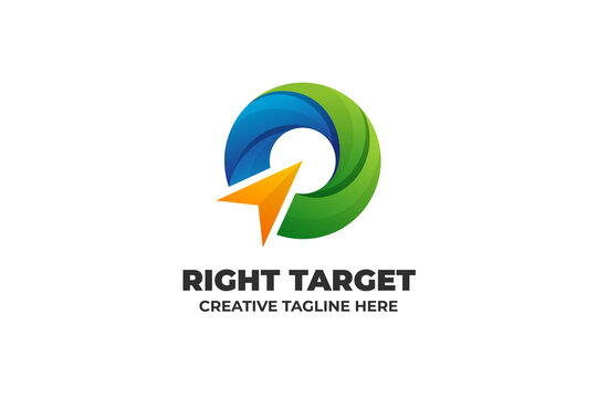 Arrow Target Strategy Abstract Logo Template