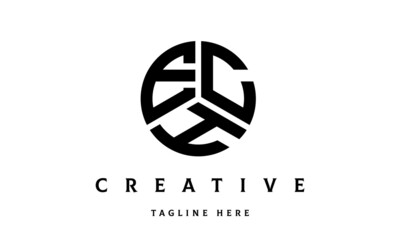 ECH creative circle three letter logo