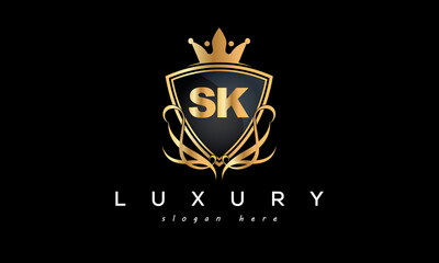 SK creative luxury letter logo