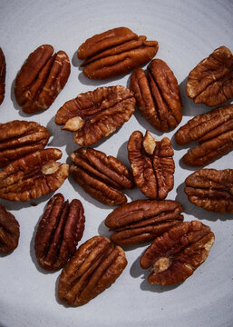 pecans close up detail macro
