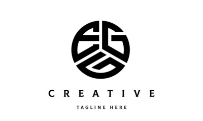 EGG creative circle three letter logo