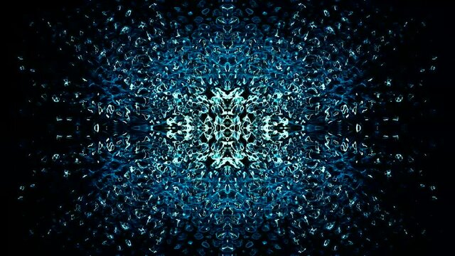 Neon light animation with variation Mandala. 4K mandala. Geometry ethnic pattern animation. Arabesque illustration ornament. Abstract background. Loop footage kaleidoscope UHD resolution 3840 X 2160