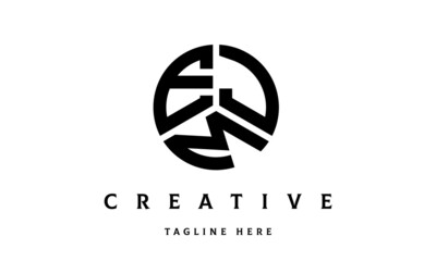 EJM creative circle three letter logo