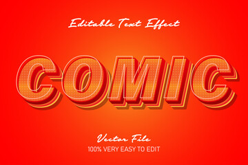 red pop art fresh colortext effect