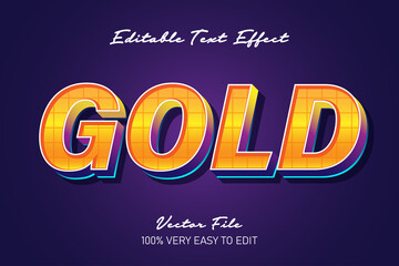 gold pop art modern text effect