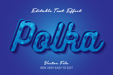 blue polkadots lettering text effect