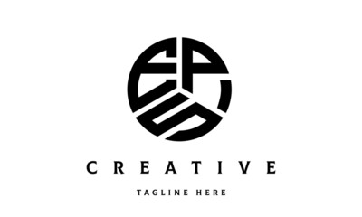 EPS creative circle three letter logo