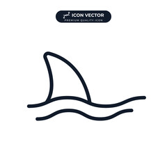 shark fin icon symbol template for graphic and web design collection logo vector illustration