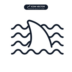 shark fin icon symbol template for graphic and web design collection logo vector illustration