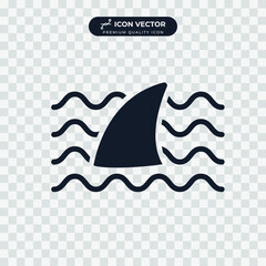 shark fin icon symbol template for graphic and web design collection logo vector illustration