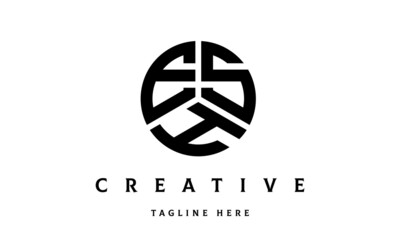 ESH creative circle three letter logo