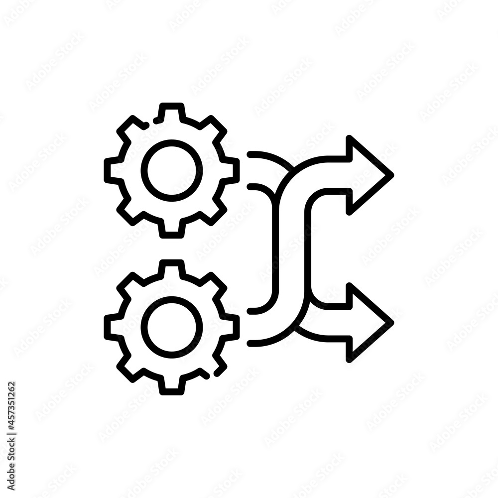 Poster optimization vector outline icon style illustration. eps 10 file