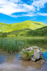 View Schlappoldsee Fellhorn Bavaria Germany