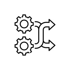 Optimization vector outline icon style illustration. EPS 10 file