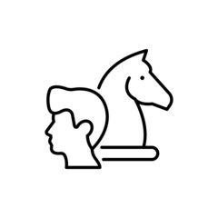 Strategic Decisions vector outline icon style illustration. EPS 10 file