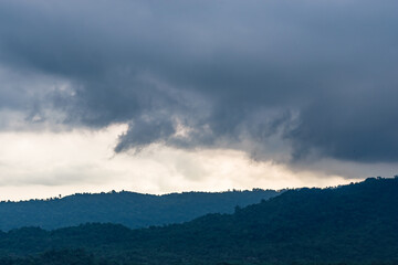 A vivid landscape with valley and mountain