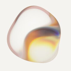 Glass ball on white background