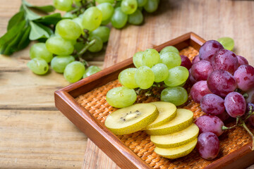 Fruit on a wooden table