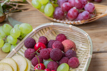 Fruit on a wooden table