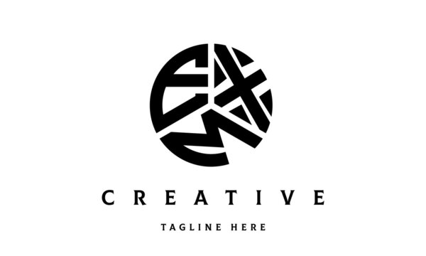EXM creative circle three letter logo