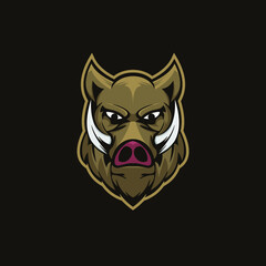 boar head logo mascot template