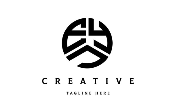 EYJ creative circle three letter logo