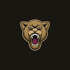 lion head logo mascot template