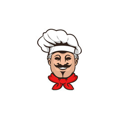 chef head logo mascot template