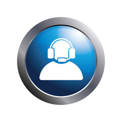 Support button isolated icon.