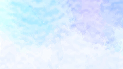 Hand painted watercolor sky and clouds, blue,lighte ,orange, white abstract watercolor background, vector illustration